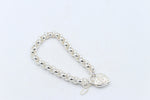 Stg Silver Handmade belcher Bracelet with Filigree Heart