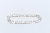 Stg Silver Handmade Curb Link Bracelet