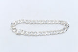 Stg Silver Handmade Curb Link Bracelet