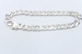 Stg Silver Handmade Curb Link Bracelet