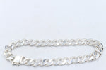 Stg Silver Handmade Curb Link Bracelet