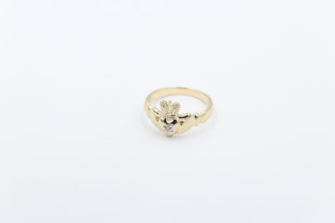 9ct Gold Diamond set Cladder Ring