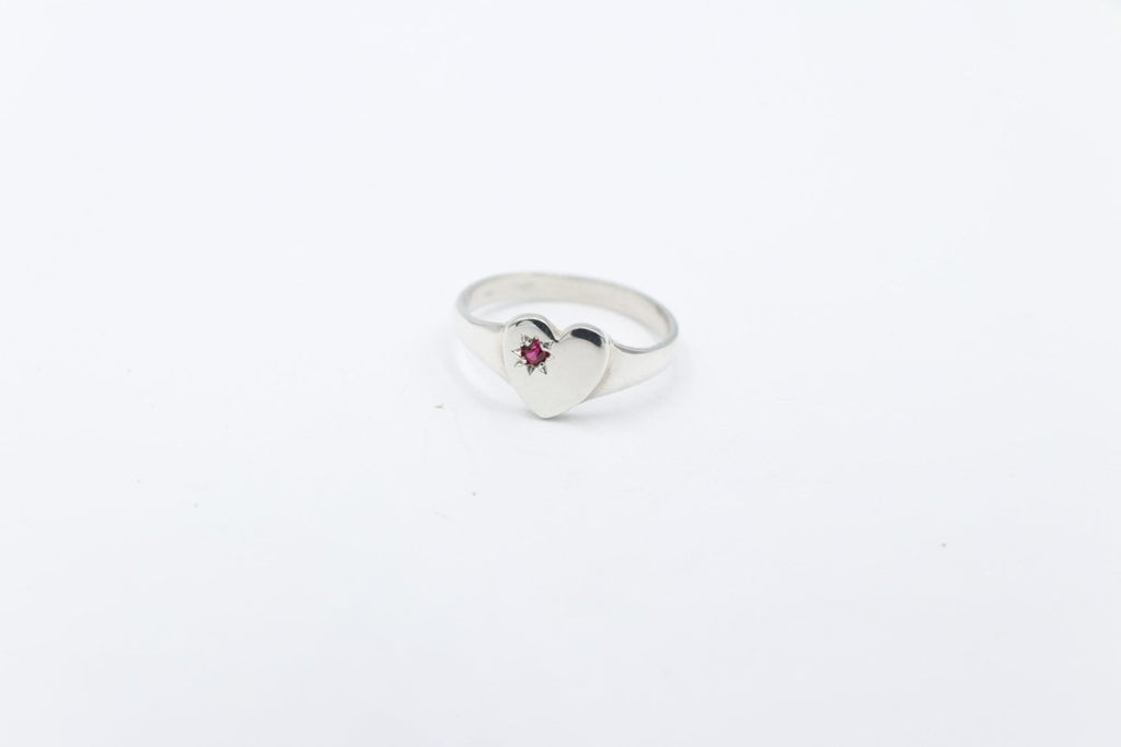 Stg Silver Girls Signet Ring