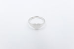 9ct White Gold Girls Signet Ring Plain