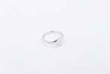 9ct White Gold Girls Signet Ring Plain