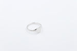 9ct White Gold Girls Signet Ring Plain