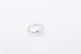 9ct White Gold Girls Signet Ring Plain