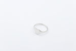 9ct White Gold Girls Signet Ring Plain