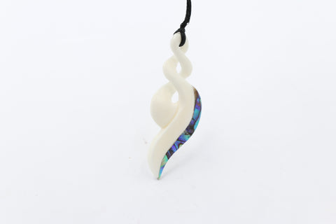 Bone Double Twist Pendant.