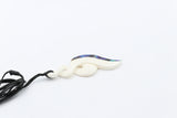Bone Double Twist Pendant.