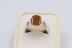 9ct Gold Tigers Eye set Mens Ring