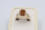 9ct Gold Tigers Eye set Mens Ring