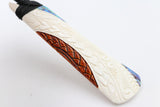 Bone Toki with Paua and Stain.