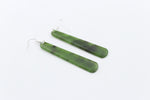 Stg Silver set New Zealand Greenstone Drop Earrings