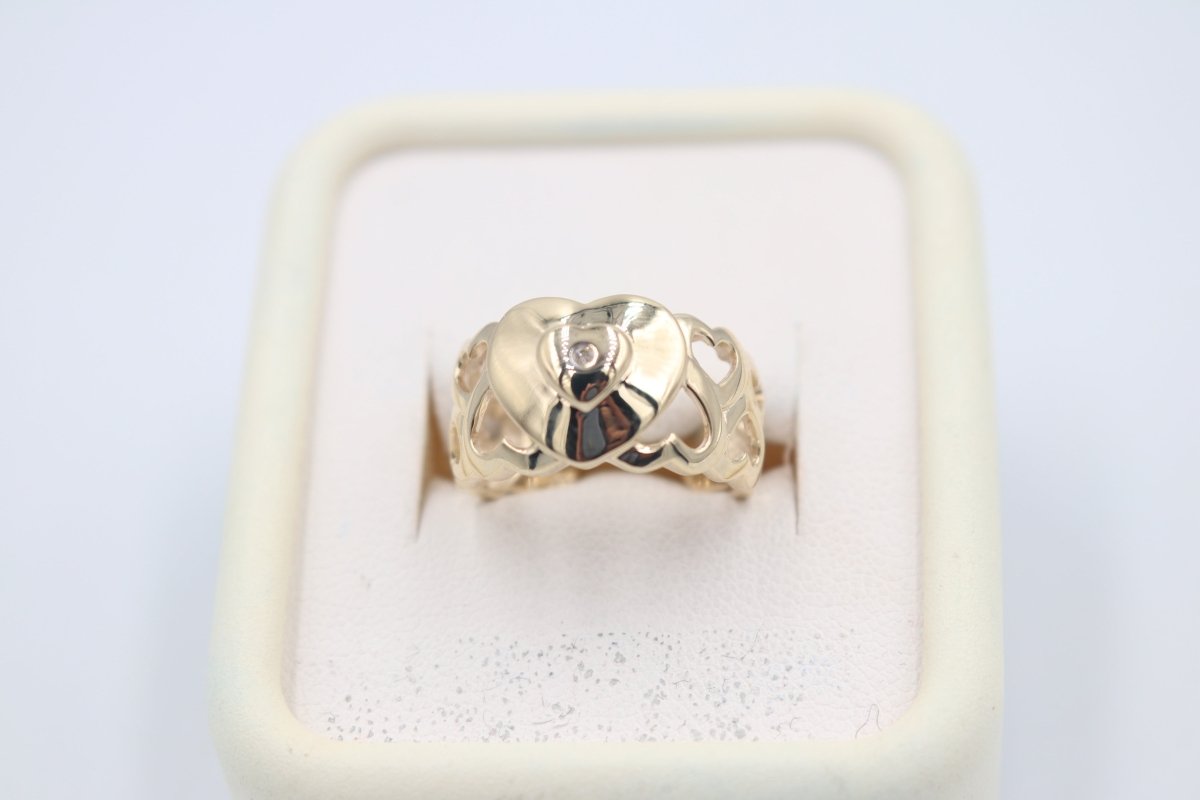 9ct Gold Ladies Gold Toe Ring CYT203