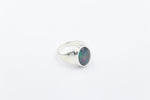 Stg SIlver Mens Opal Ring