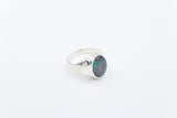Stg SIlver Mens Opal Ring
