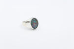 Stg SIlver Mens Opal Ring