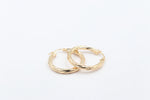 9ct Gold Twist Hoop Earrings