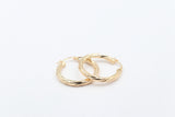 9ct Gold Twist Hoop Earrings