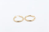9ct Gold Twist Hoop Earrings