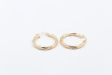 9ct Gold Twist Hoop Earrings