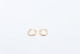 9ct Gold Hexagon Shape Earring GE047