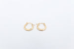 9ct Gold Hexagon Shape Earring GE047