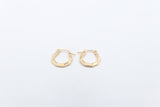 9ct Gold Hexagon Shape Earring GE047