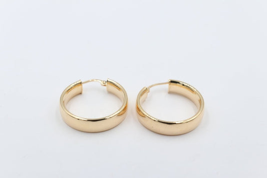 9ct Gold Parini Concave Plain Hoops 200BC456/99