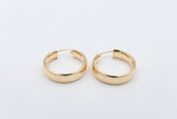 9ct Gold Parini Concave Plain Hoops GE044