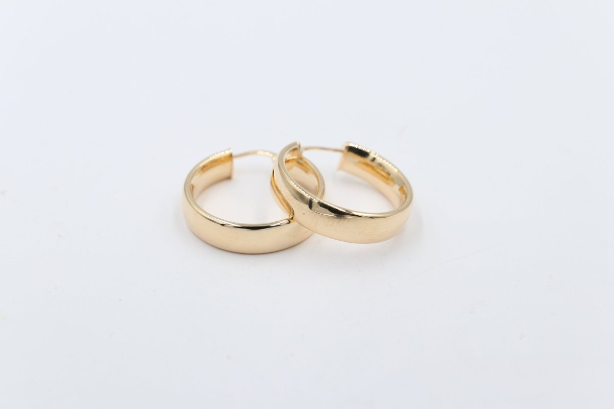 9ct Gold Parini Concave Plain Hoops 200BC456/99