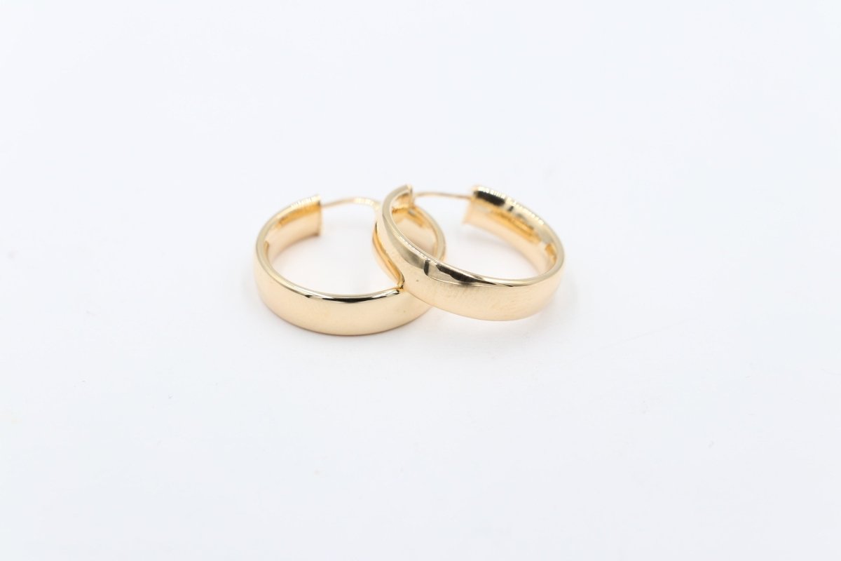 9ct Gold Parini Concave Plain Hoops 200BC456/99
