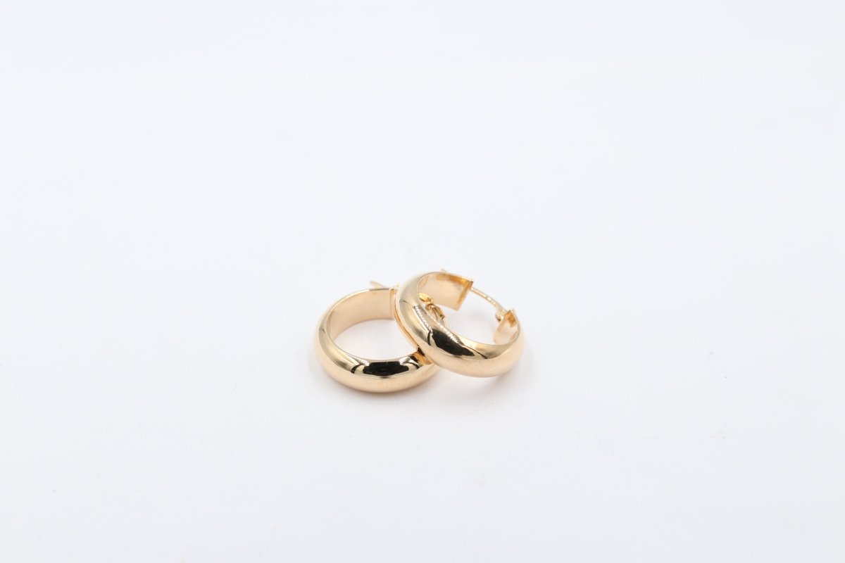 9ct Gold Concave Wide  Earrings 200BC142/99