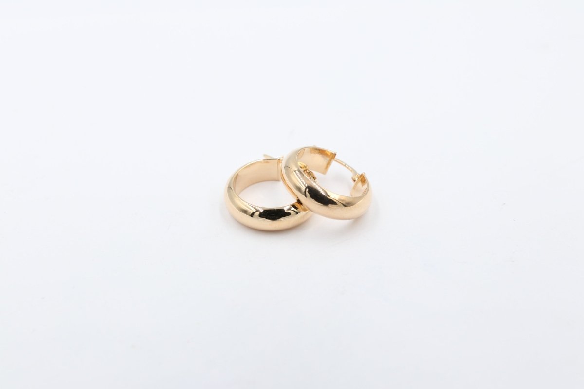 9ct Gold Concave Wide  Earrings 200BC142/99