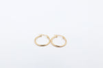 9ct Gold Plain round Hoops GE037