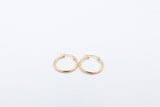 9ct Gold Plain round Hoops GE037