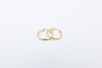 9ct Gold Plain round Hoops GE037