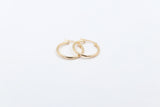 9ct Gold Plain round Hoops GE037