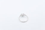 9ct White Gold Girls Signet Ring with Amethyst