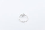 9ct White Gold Girls Signet Ring with Amethyst