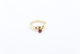 9ct Solid Gold Red CZ Dress ring Set