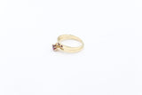 9ct Solid Gold Red CZ Dress ring Set