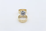 9ct Gold Ladies 2 Piece Set Ring  8.5mm wide bands