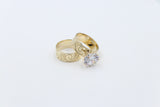 9ct Gold Ladies 2 Piece Set Ring  8.5mm wide bands