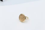22ct Gold 1903 Half Sovereign coin Set in Solid 9ct Gold ladies Ring