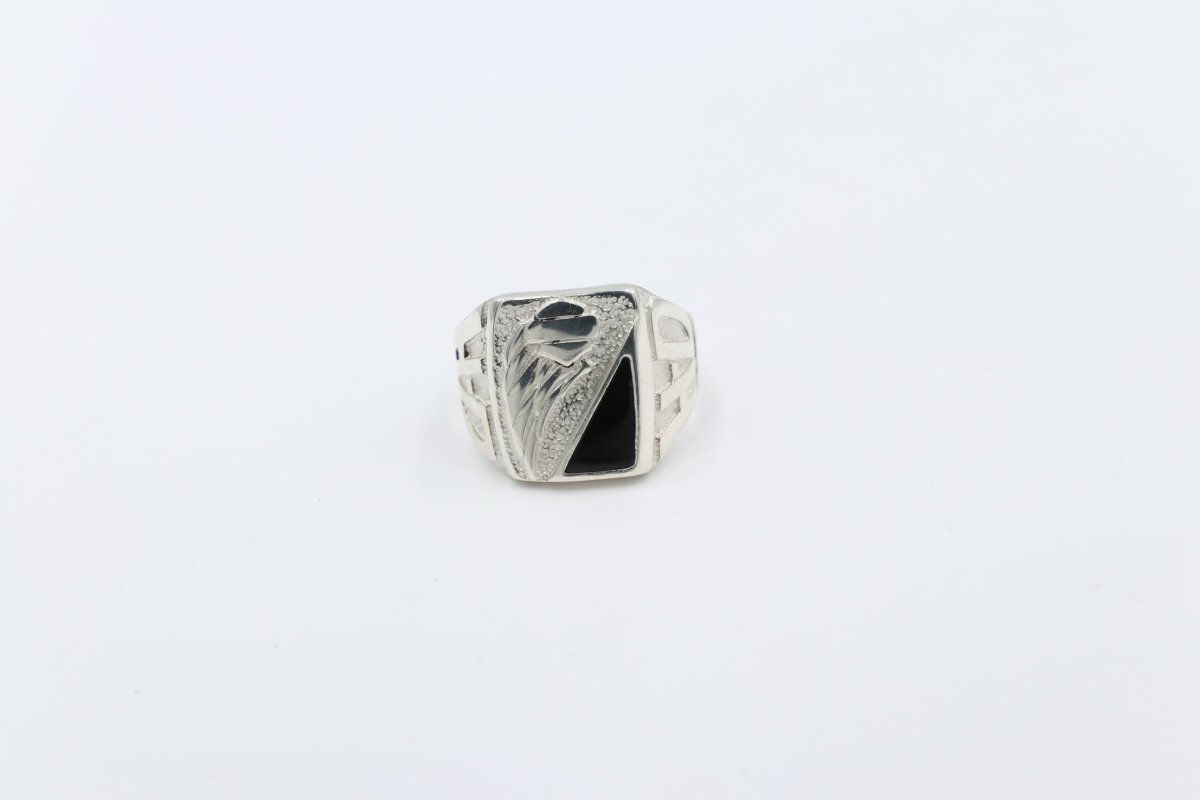 Stg Silver Ring with Greenstone 14ALXG
