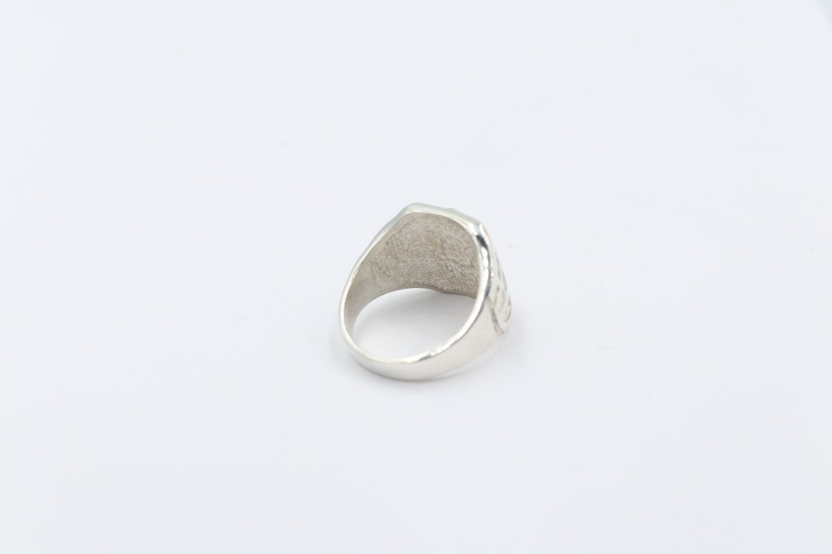 Stg Silver Ring with Greenstone 14ALXG