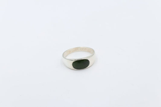 Stg Silver Ring with Onyx