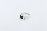 Stg Silver Mens Onyx set Ring